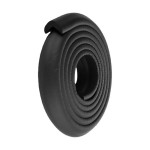 Corners protection strip, length 2 m, tables, baby's room, black color, 2.0 cm